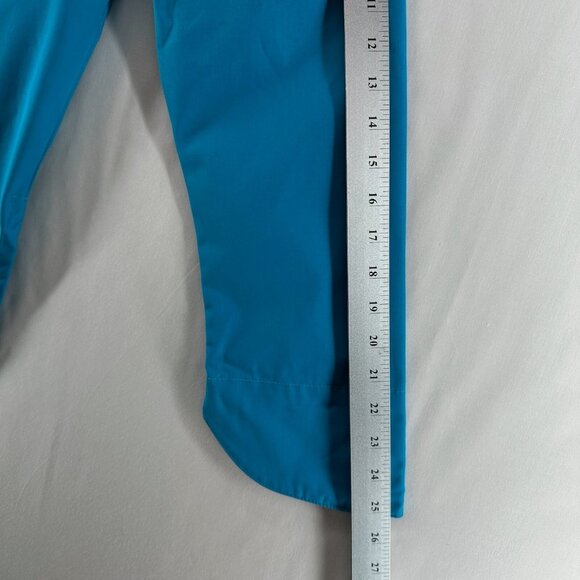 NEW CHEF Shirt Womens Sz M Double Breasted Long Sleeve Kitchen Uniform Blue - Picture 9 of 11